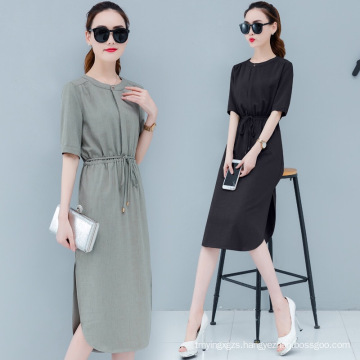 Women dresses cotton linen casual dress